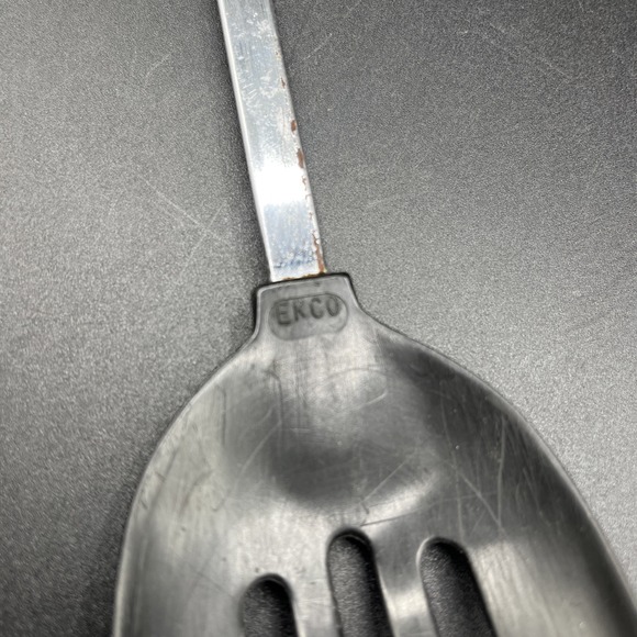 Vtg EKCO Nylon Slotted Spoon Cooking Serving Black‎ Heat Resistant 400° F 12" - Picture 4 of 8